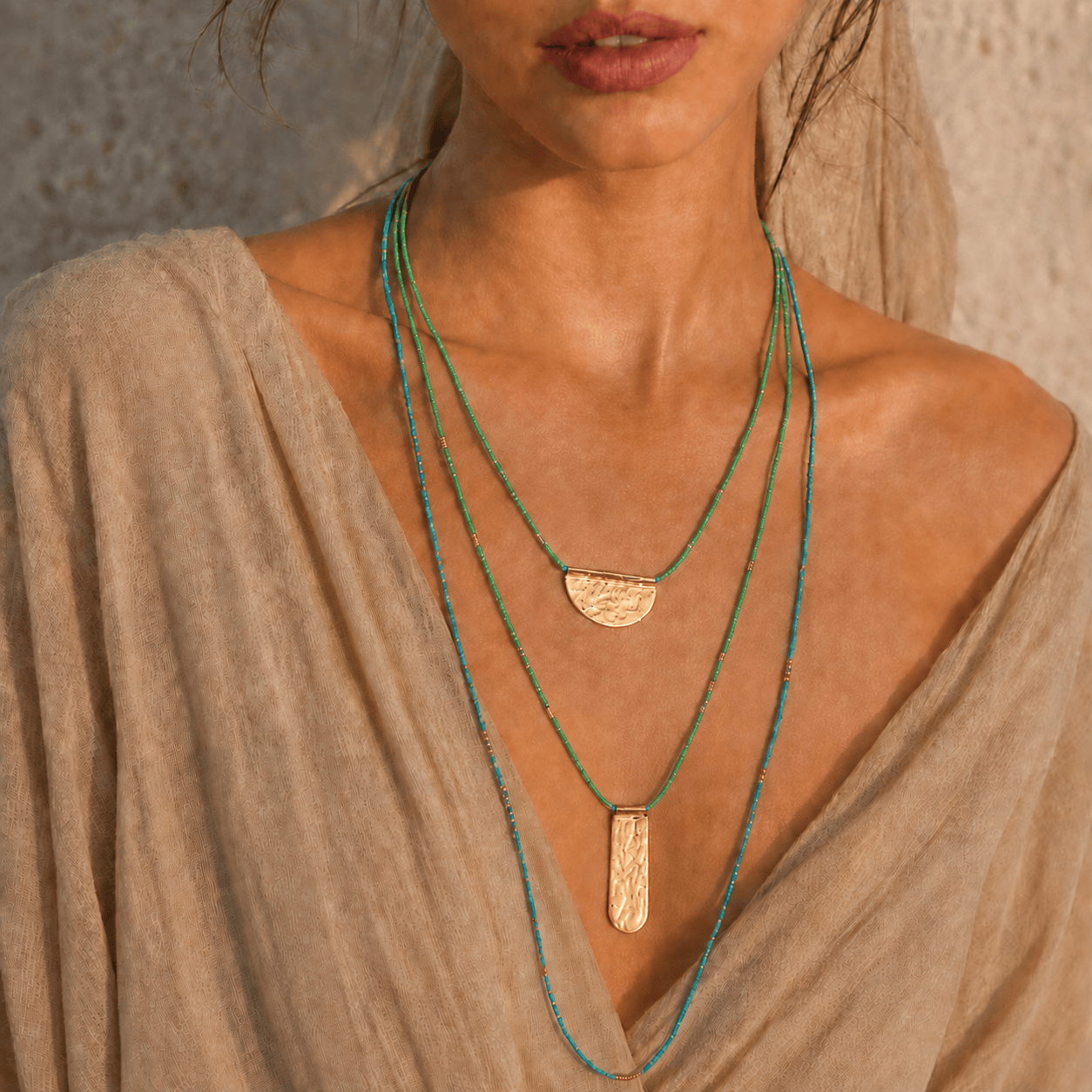 Sahara Green Necklace Fe