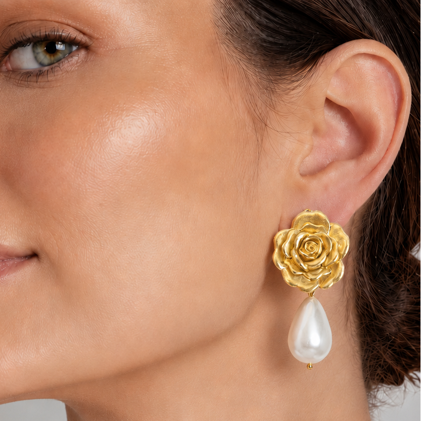 Rose Drop Earrings