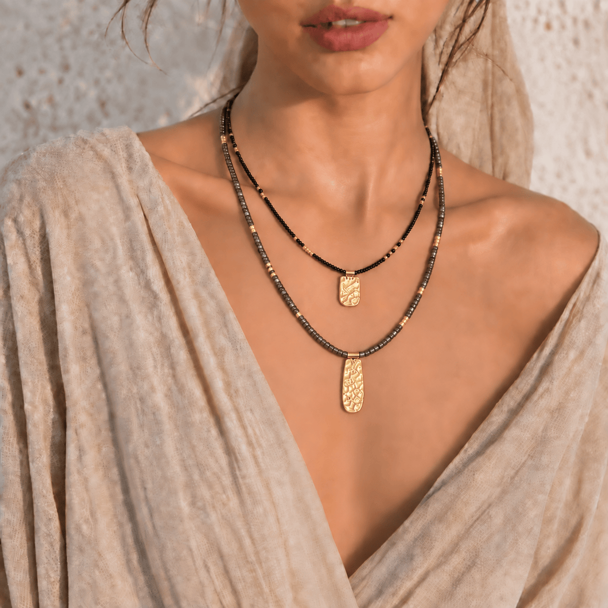 Terra Cube Necklace Fe
