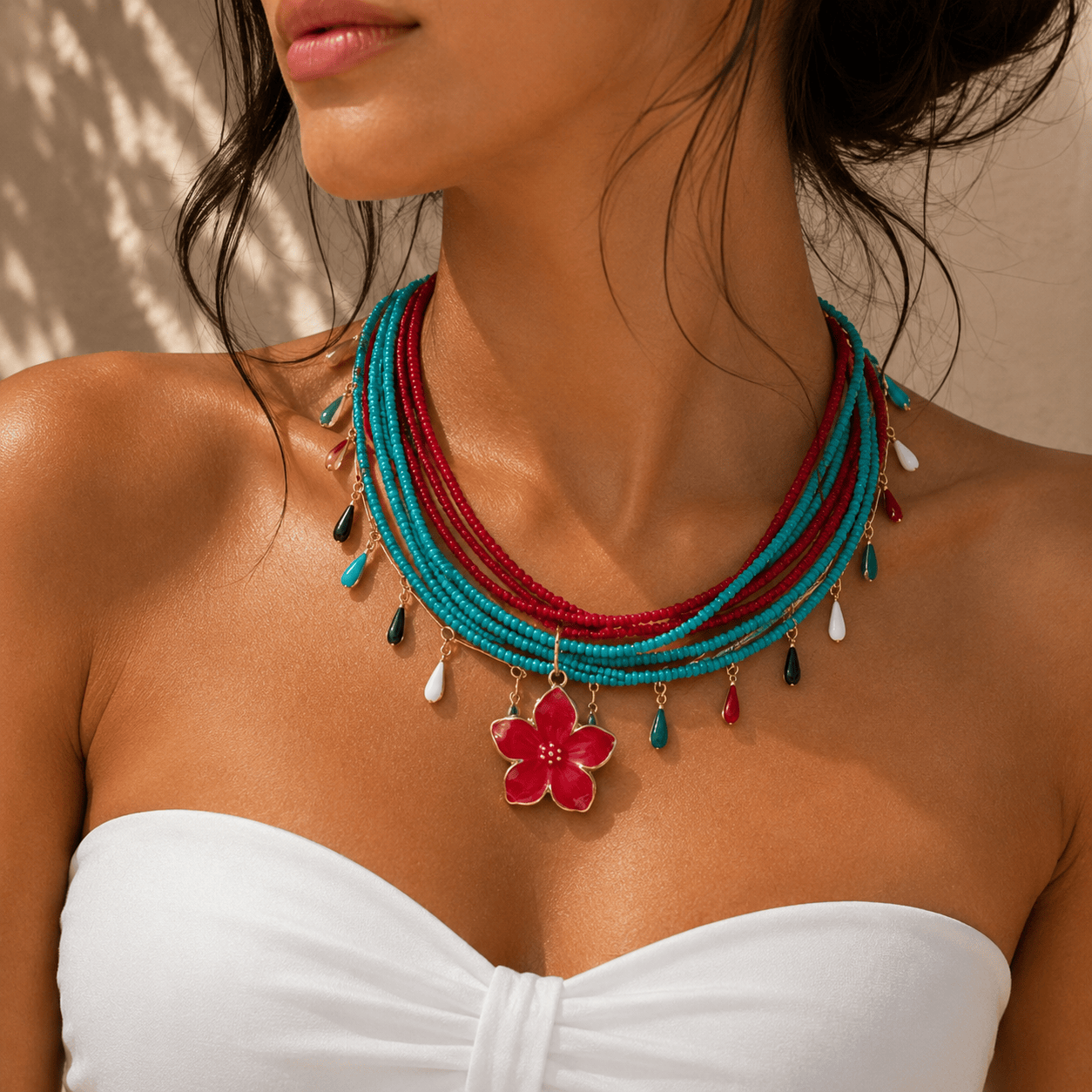 Fleur d'Azure Necklace Fe
