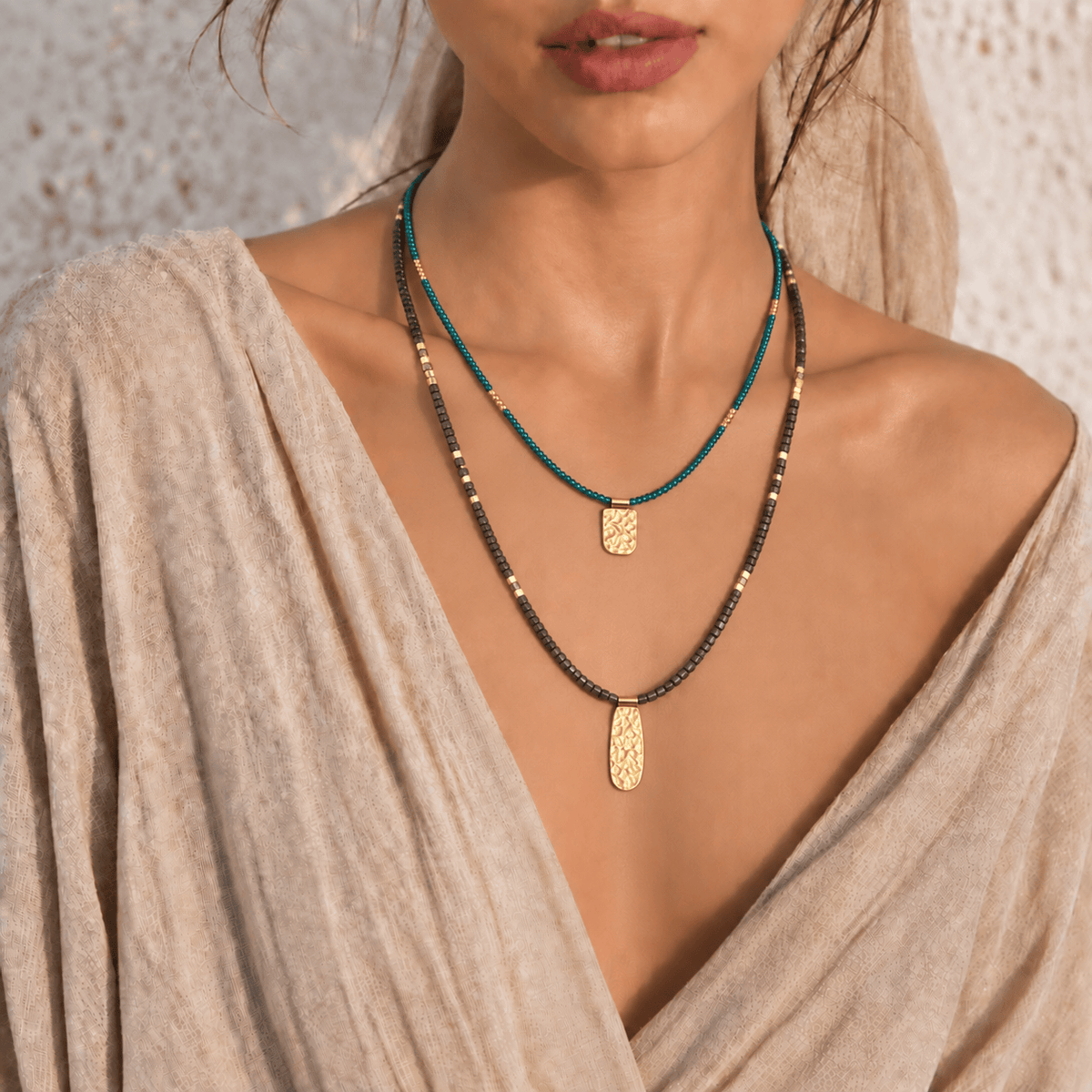Terra Cube Necklace Fe